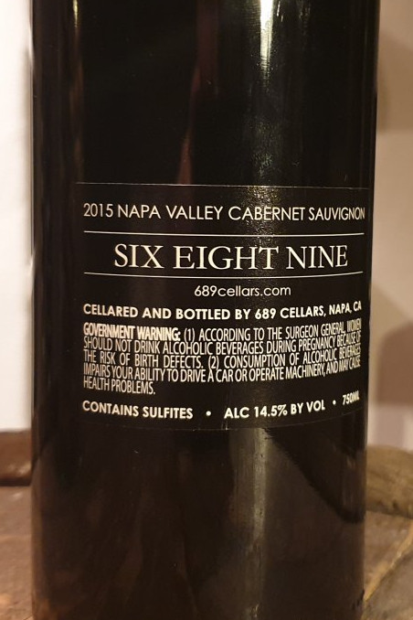 Submit, Cabernet Sauvignon 2015, fra 689 Cellars i Napa Valley 