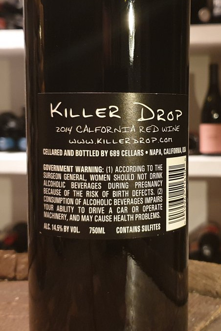 Killer Drop, Red Blend 2014 fra 689 Cellars, Napa Valley